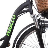 NAKTO Camel Step Through City Electric Bicycle 26" with Plastic Basket