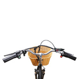 NAKTO Camel Step Through City Electric Bicycle 26" with Plastic Basket
