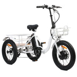 EUNORAU Electric Foldable Commuter Trike with Cargo