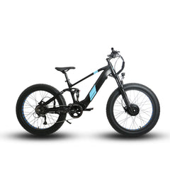 EUNORAU Defender-S High Performance AWD Fat Tire Dual Suspension Electric Mountain Bike