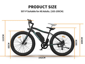 AOSTIRMOTOR S07-P Electric Fat Tire Mountain Bike